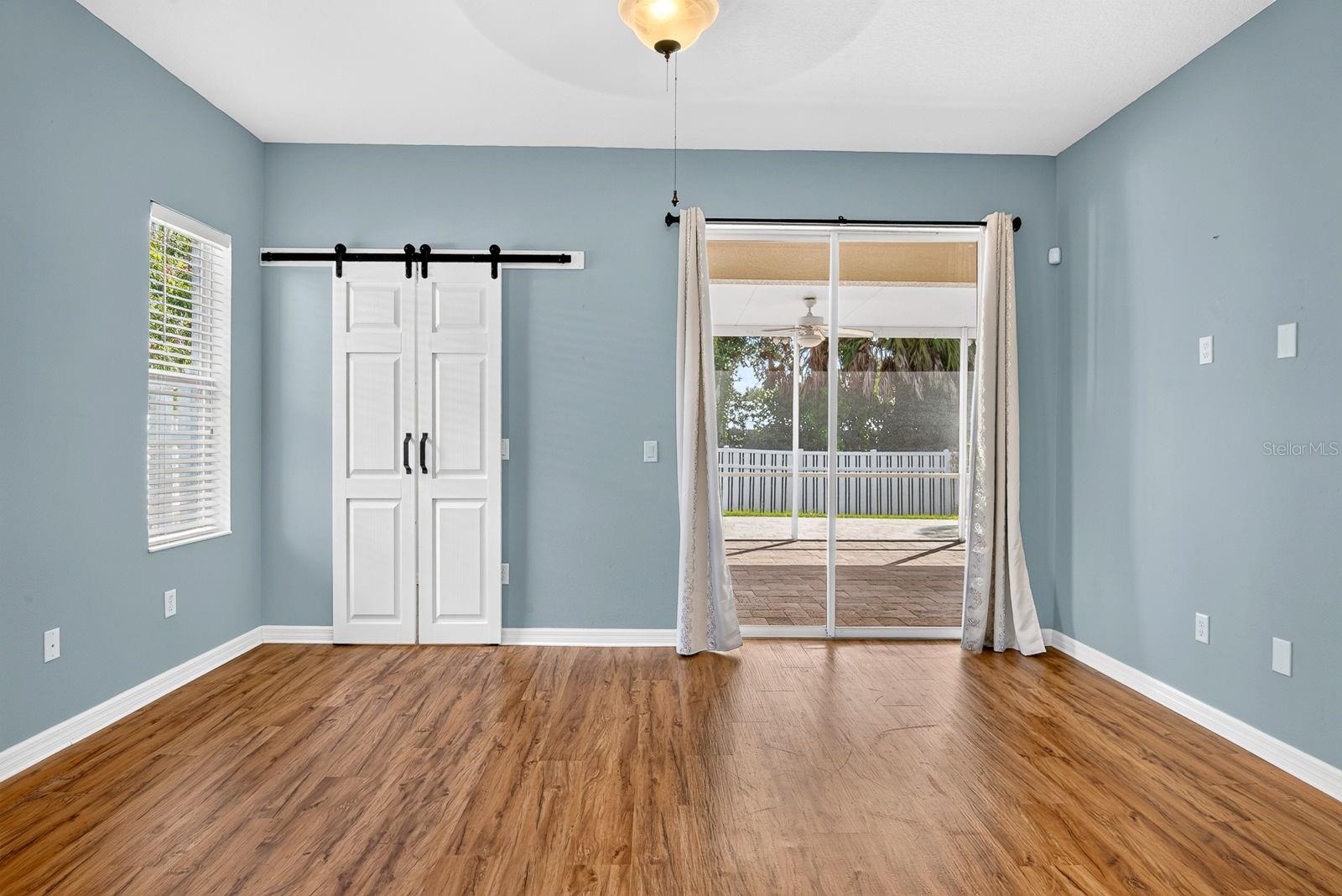 Master Bedroom facing backyard