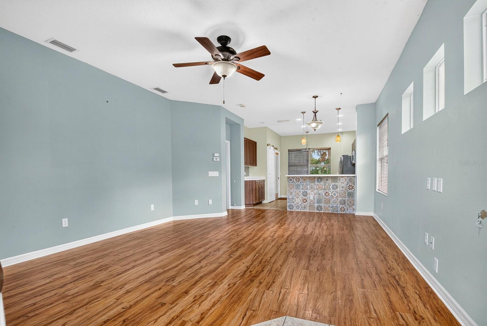 Living and Dining area facing into home