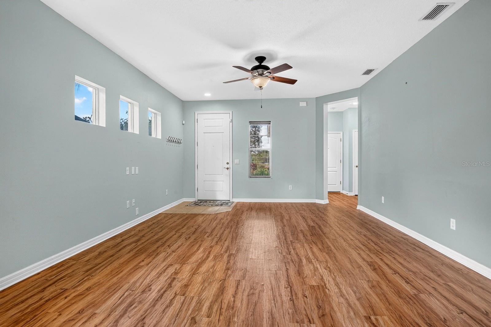 Living/dining facing front door