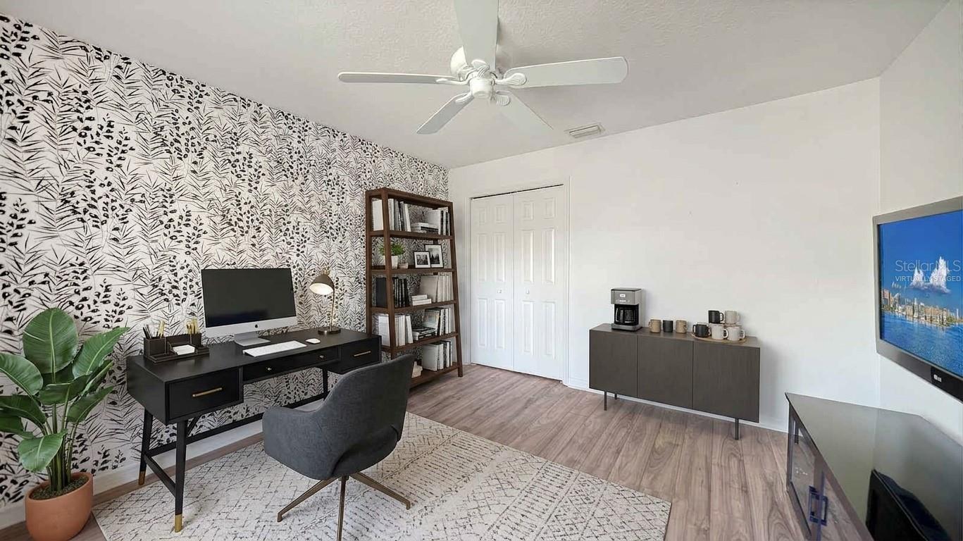 Forth bedroom virtually staged ad home office