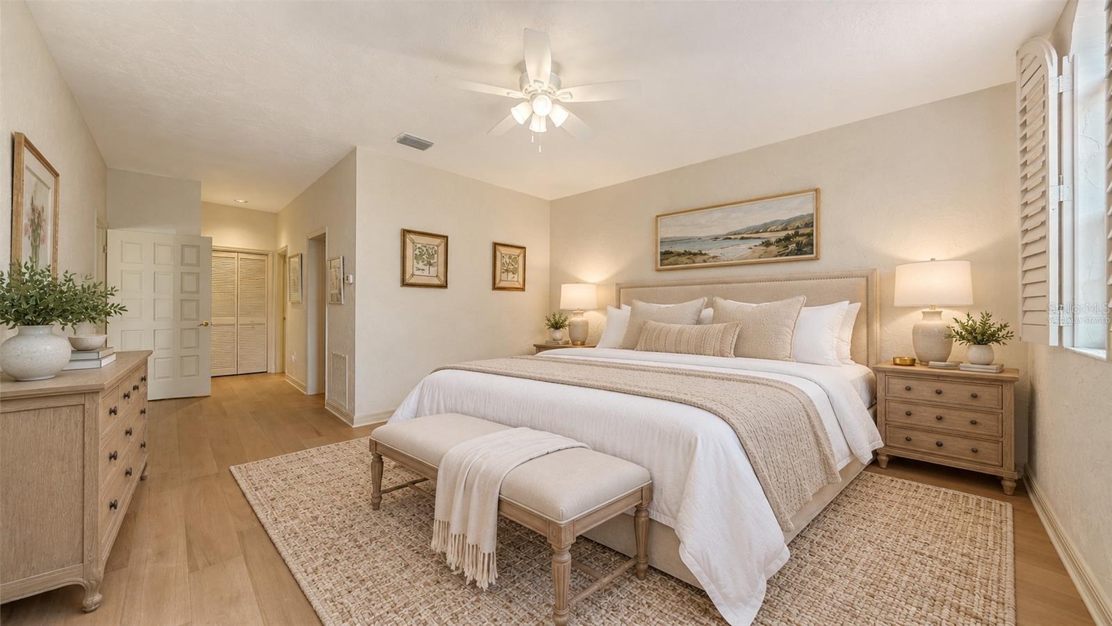 Virtually Staged Bedroom