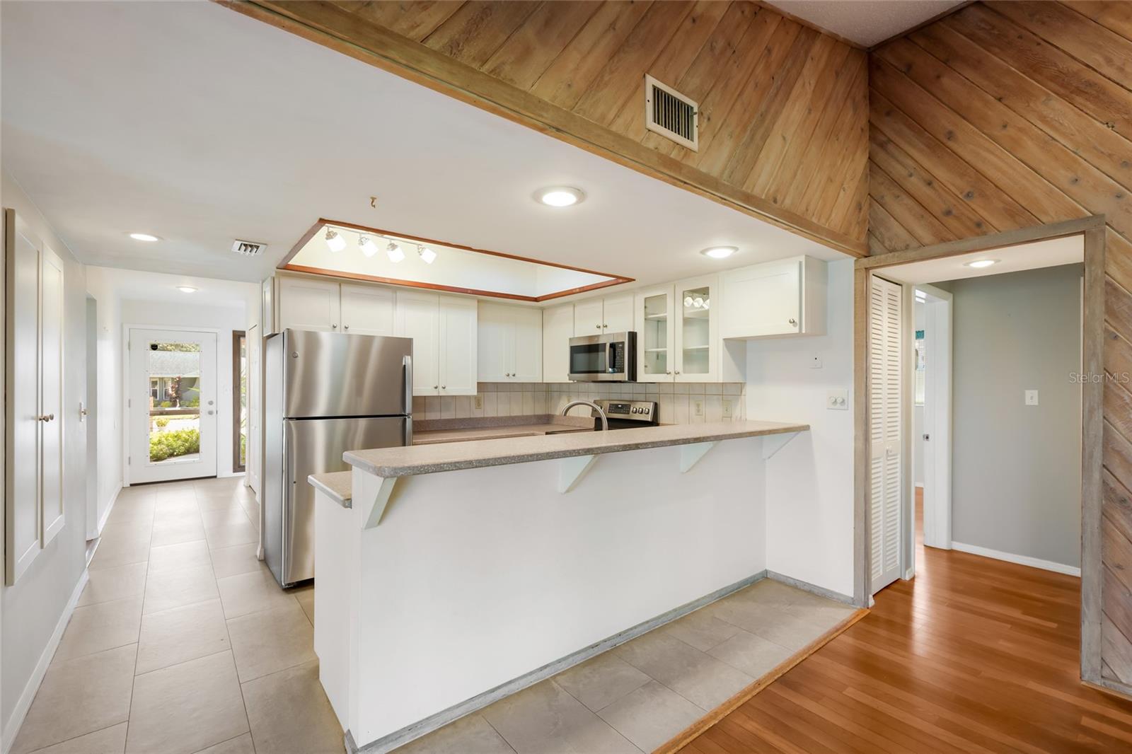 Counter seating in the kitchen