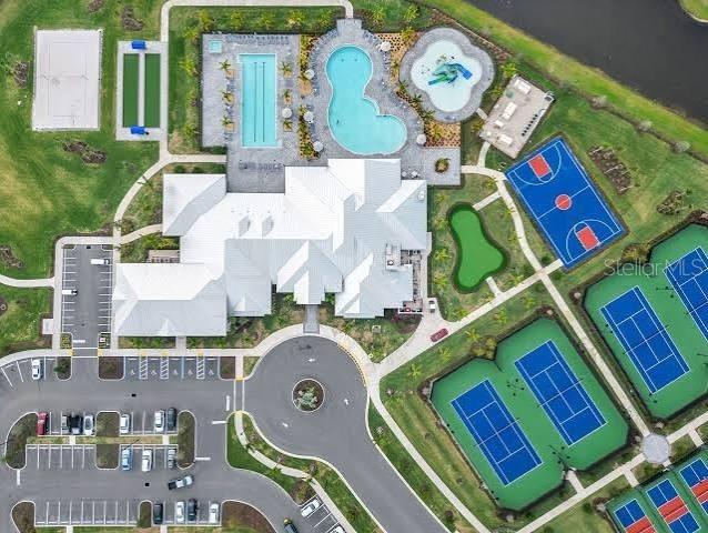 Arial Tennis Courts and Clubhouse