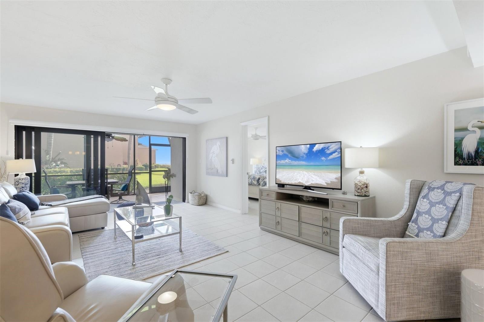 Water Views from the lanai, living room and primary