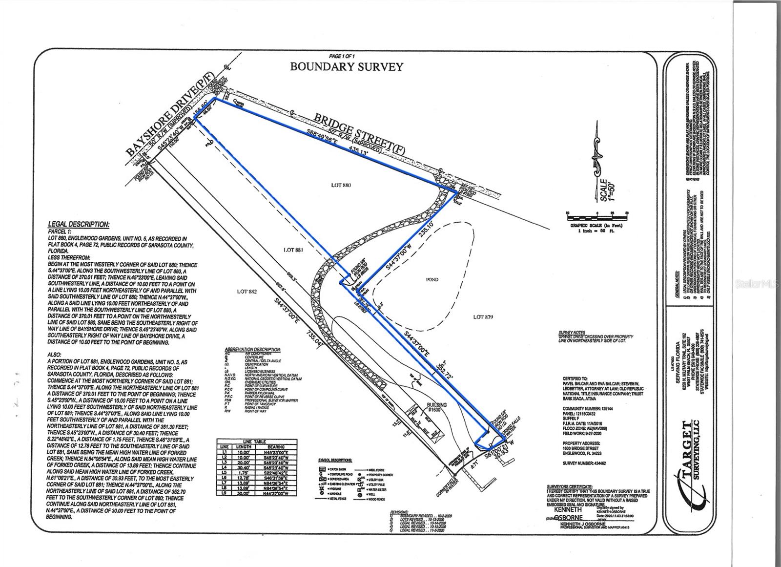 1630 BRIDGE STREET, #Lot 880, Englewood, FL 34223