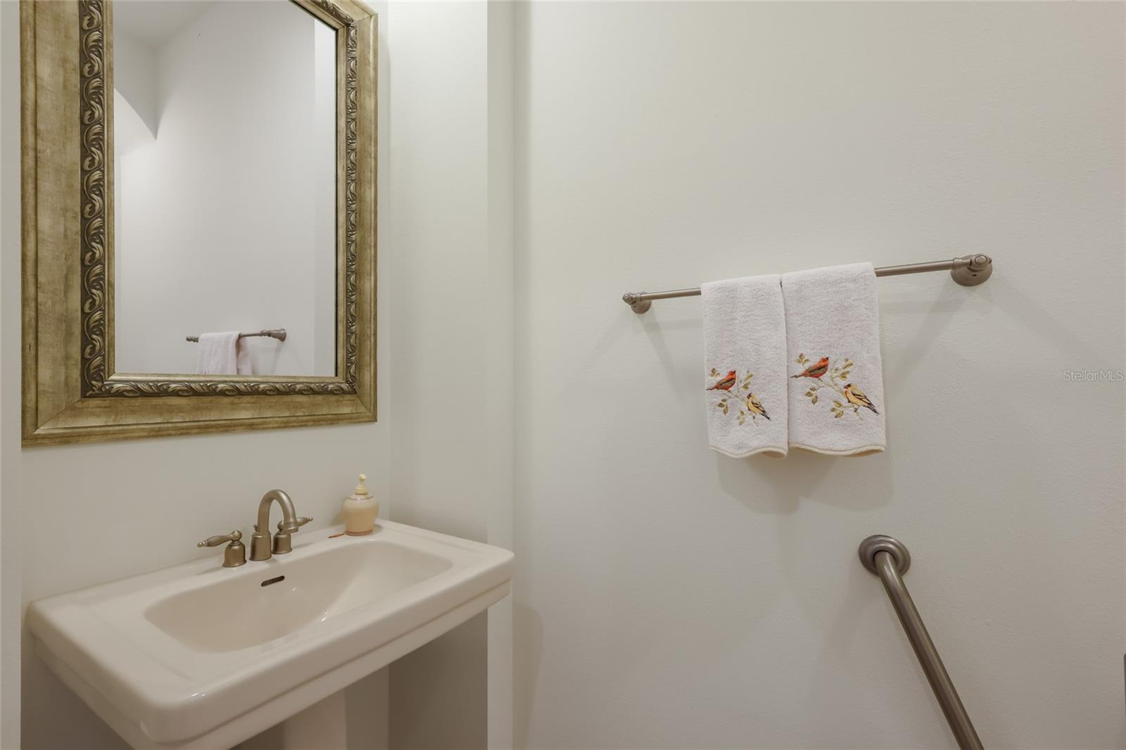 Half bath adjacent to office