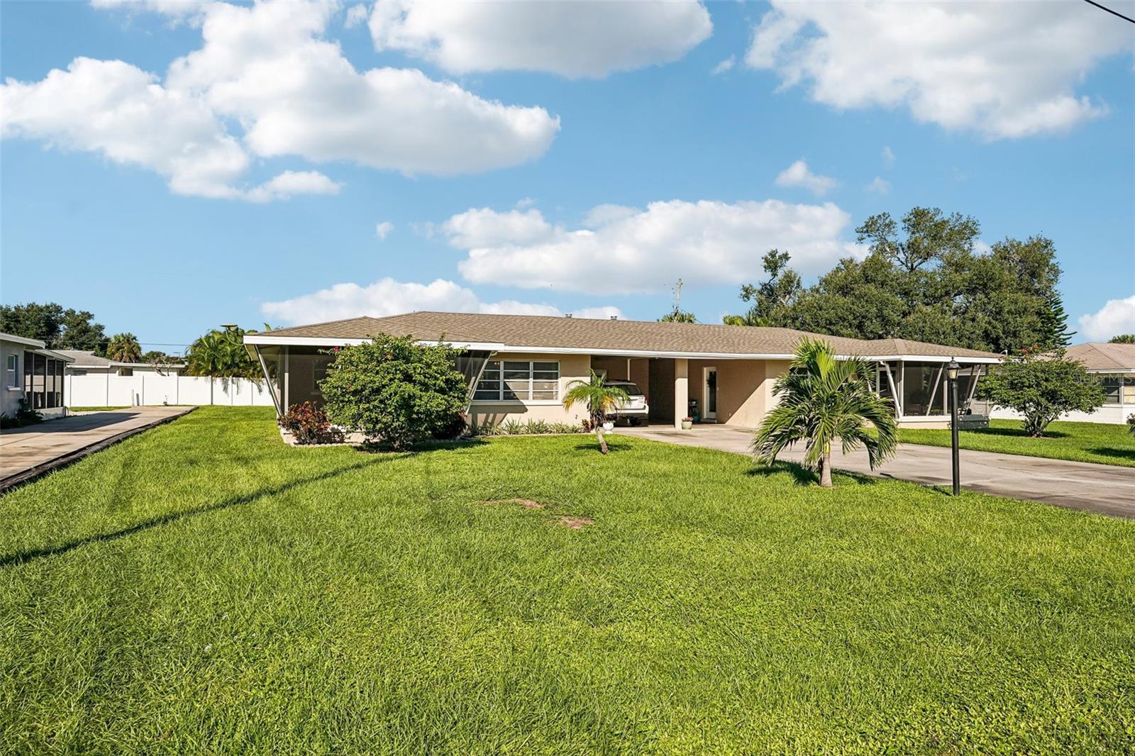 oversized landscaped lot