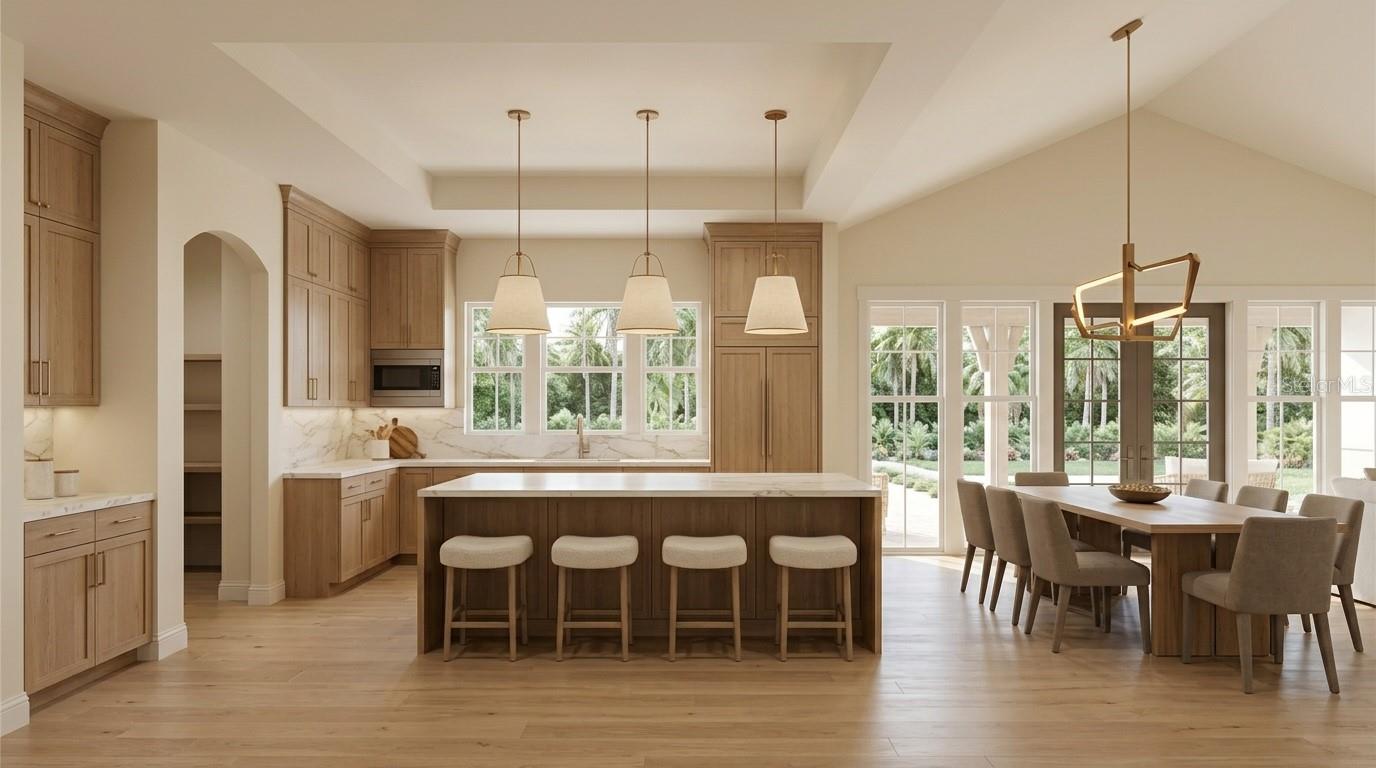 Kitchen and Dining room - Artist rendition Kitchen and Dining room - Artist rendition
