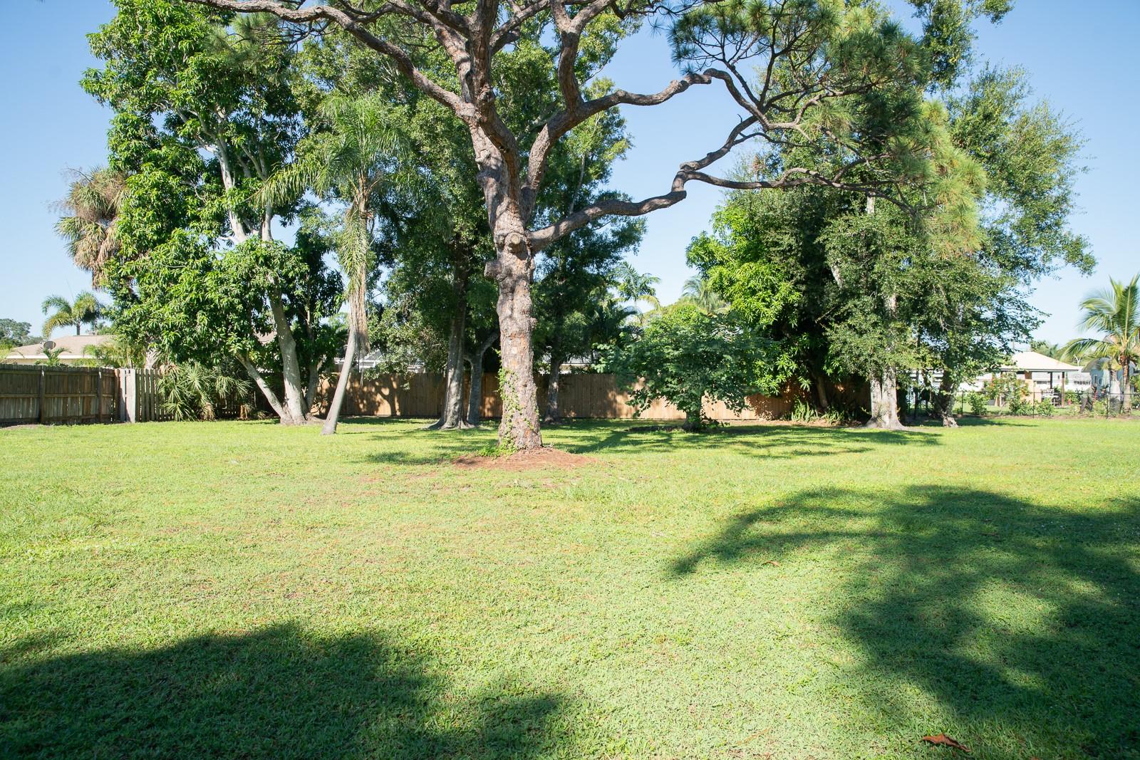 View of fully fenced Land.