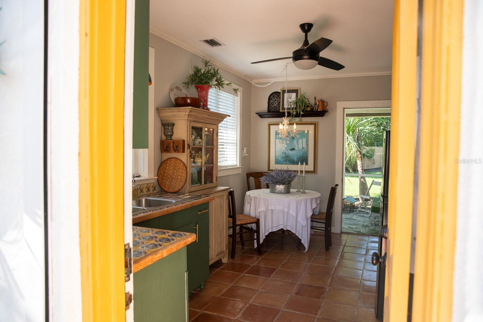 Cottage kitchen and dining area.