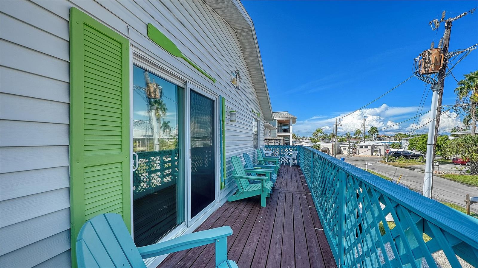 Unit A, front balcony overlooking the street.