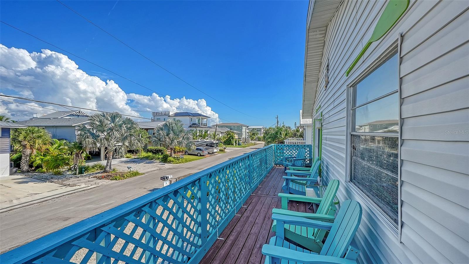 Unit A, front balcony overlooking the street.