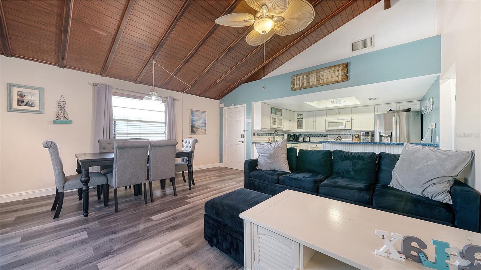 Unit A, Living/Dining Room combination.