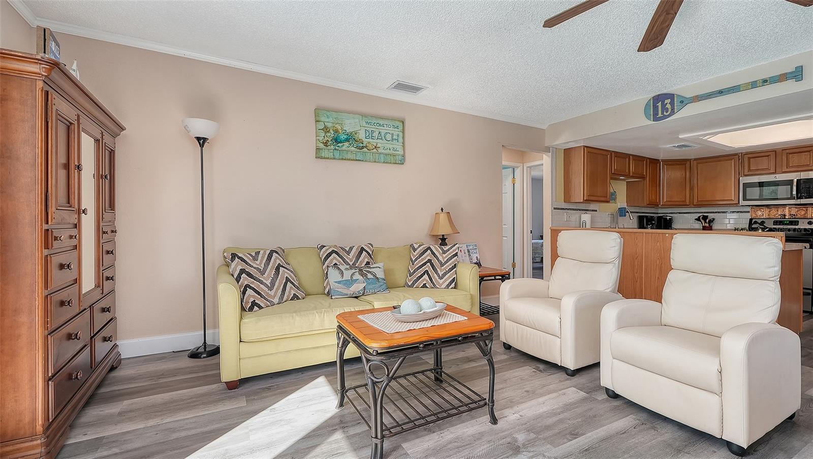 Unit B, Living Room.