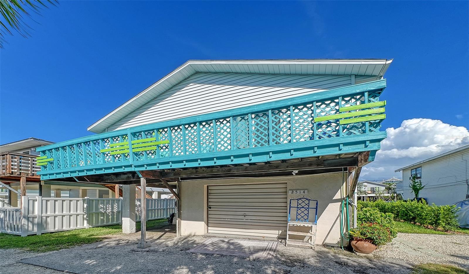 Rear of 2514 Avenue B. Converted garage has been changed to storage area/game room.