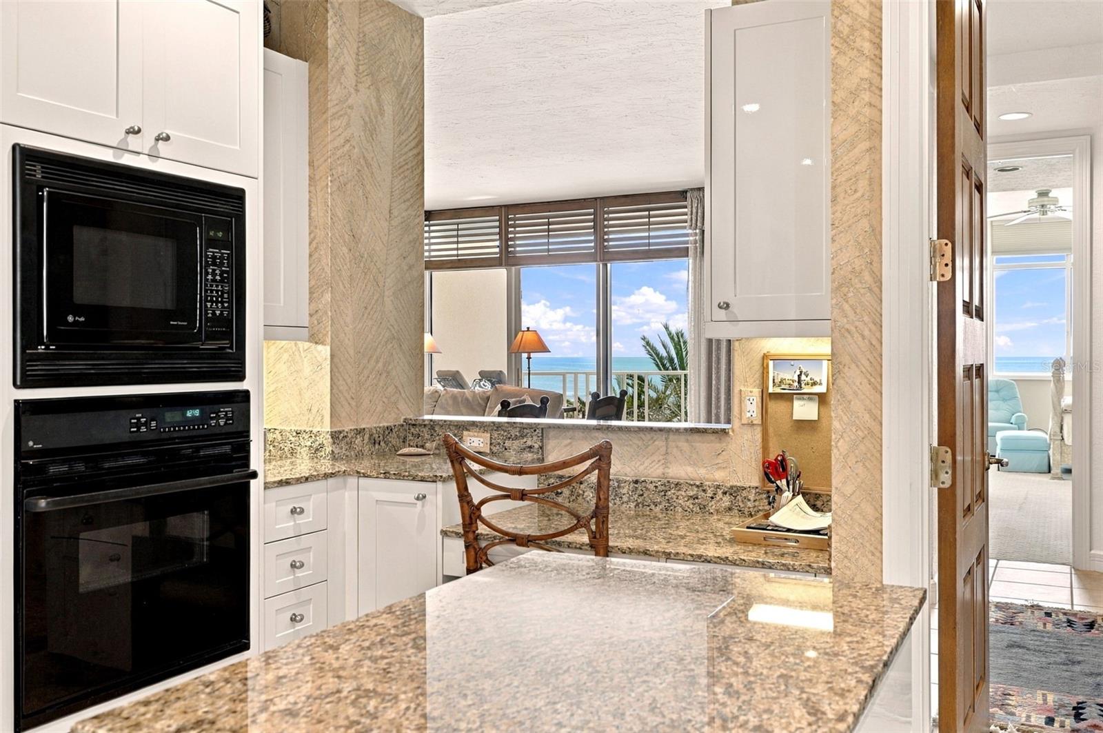 Enjoy the Gulf views from the kitchen.