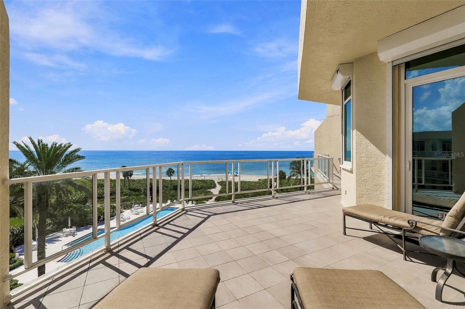 Approximately 145 sq. ft. of covered balcony, allowing shade when needed.