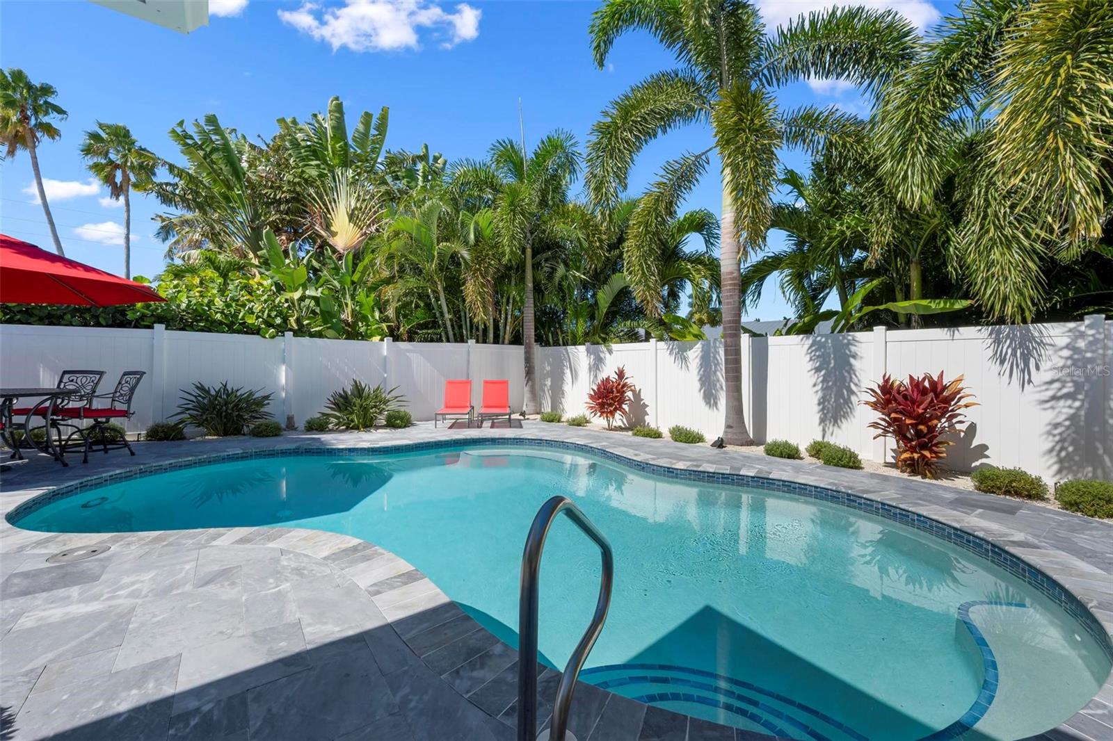 Heated saltwater pool