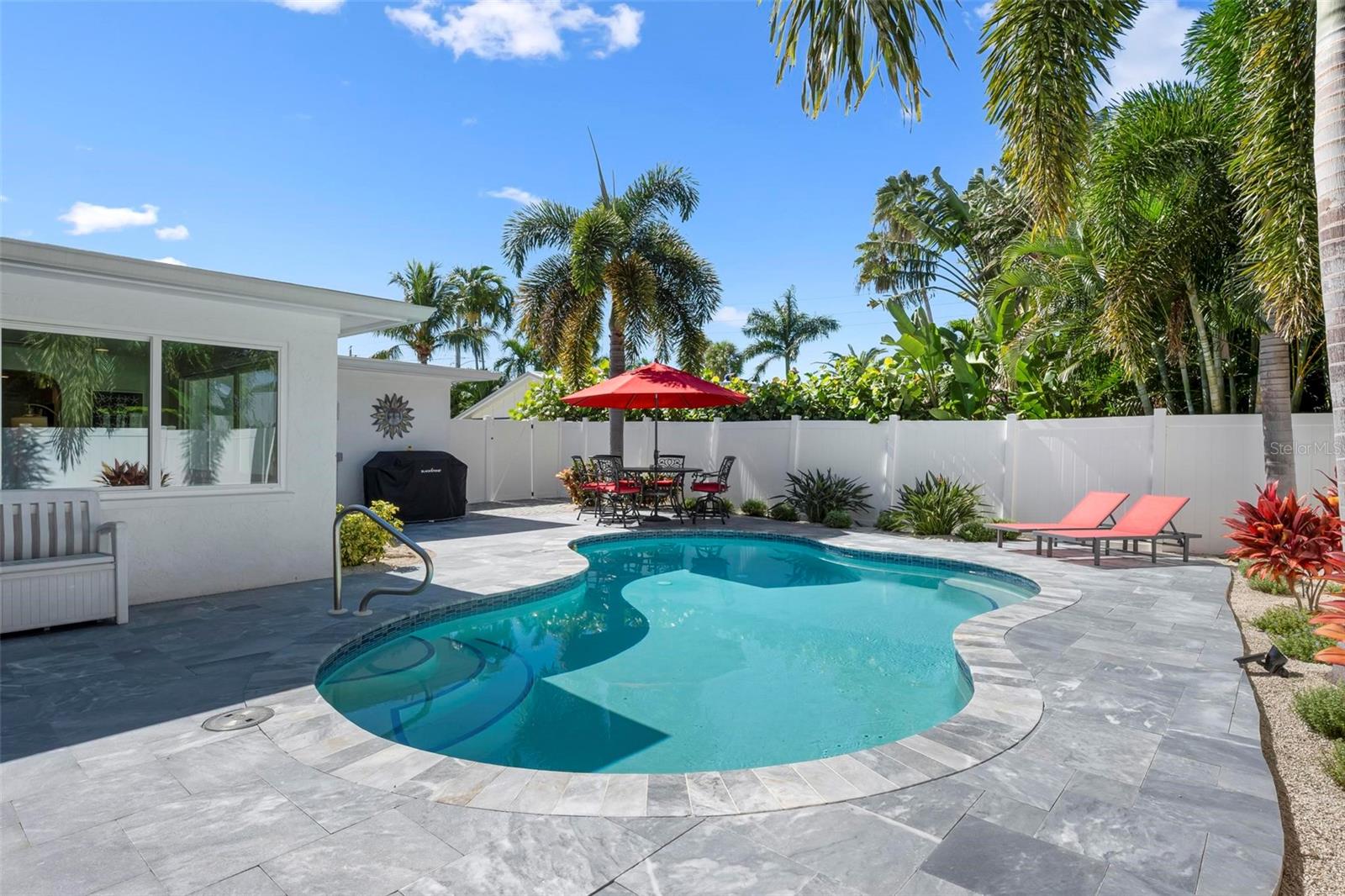 Heated saltwater pool