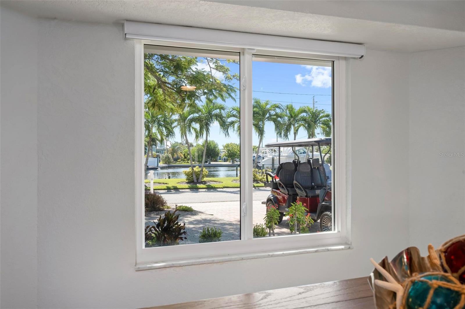 Lovely water views from the front of the home