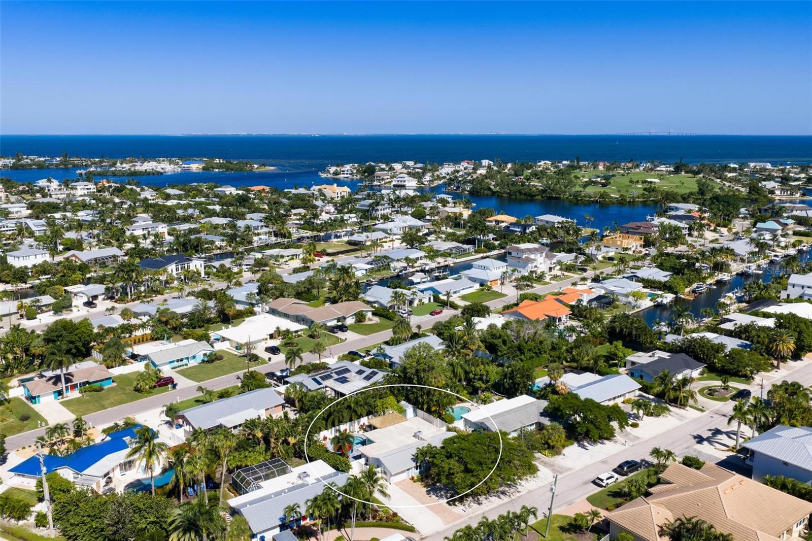 Aerial views to the north over Bimini Bay, Tampa Bay and beyond!