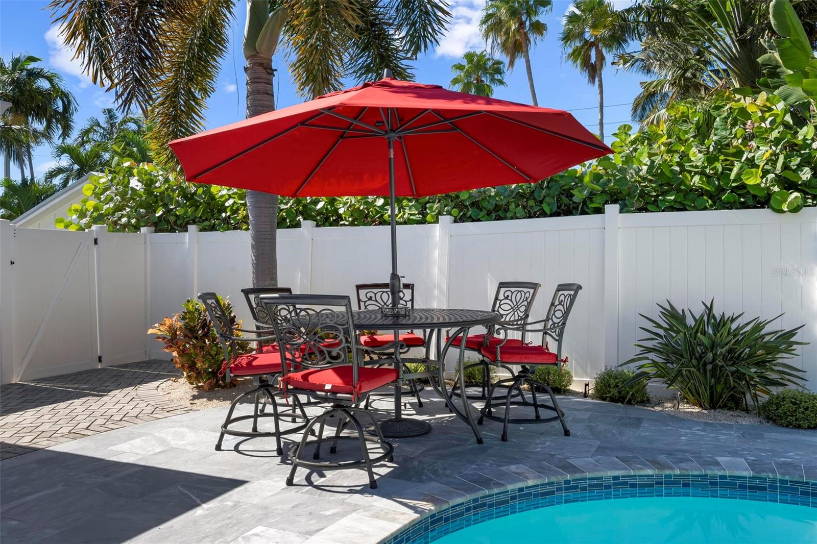 Heated saltwater pool
