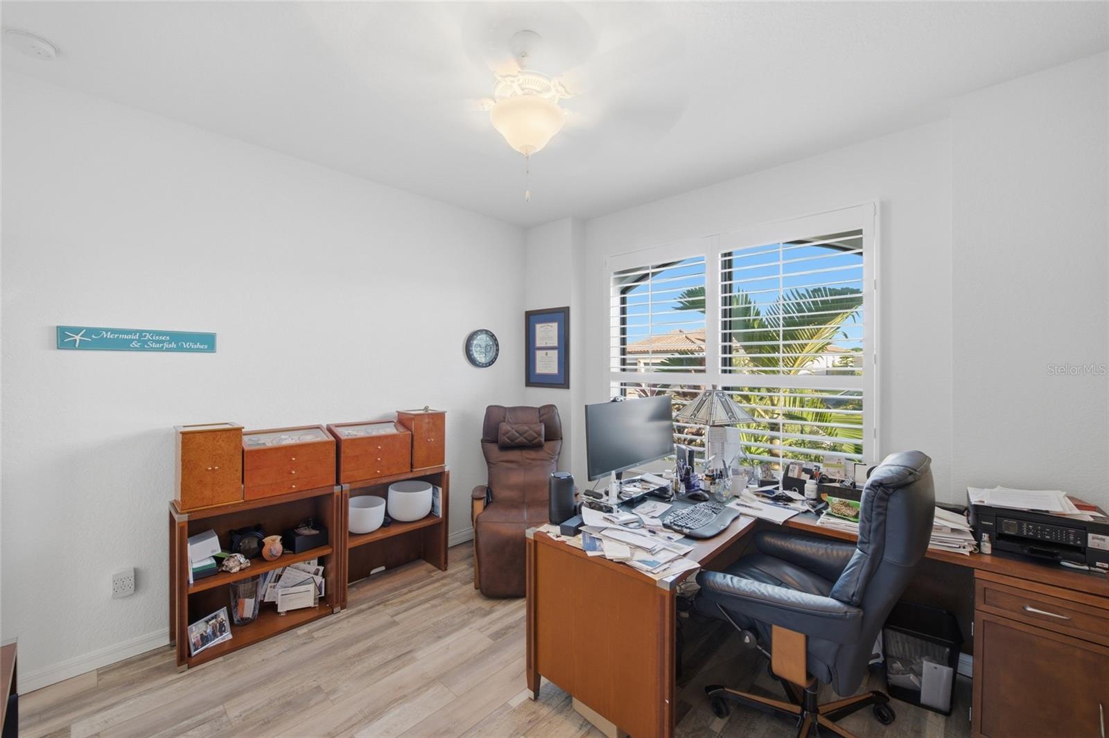Office with Custom Accent Wall
