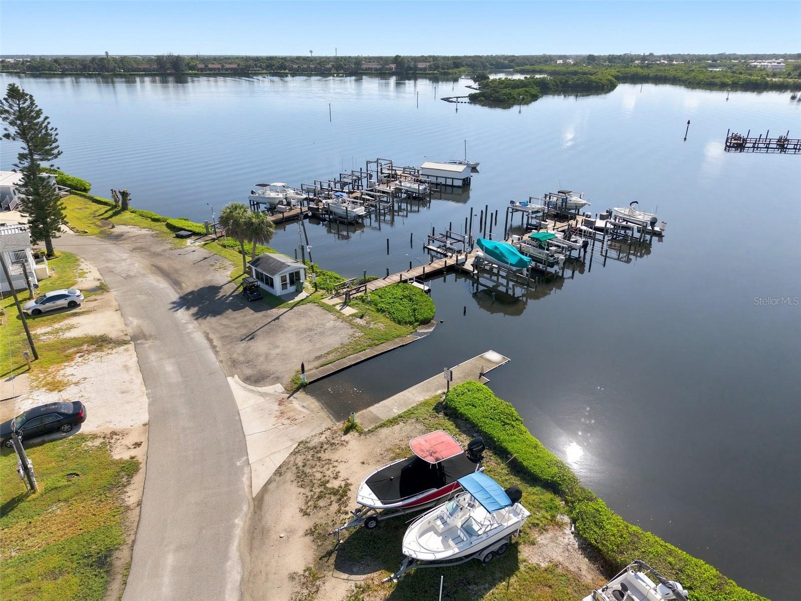 Boat Docks. On water and land.