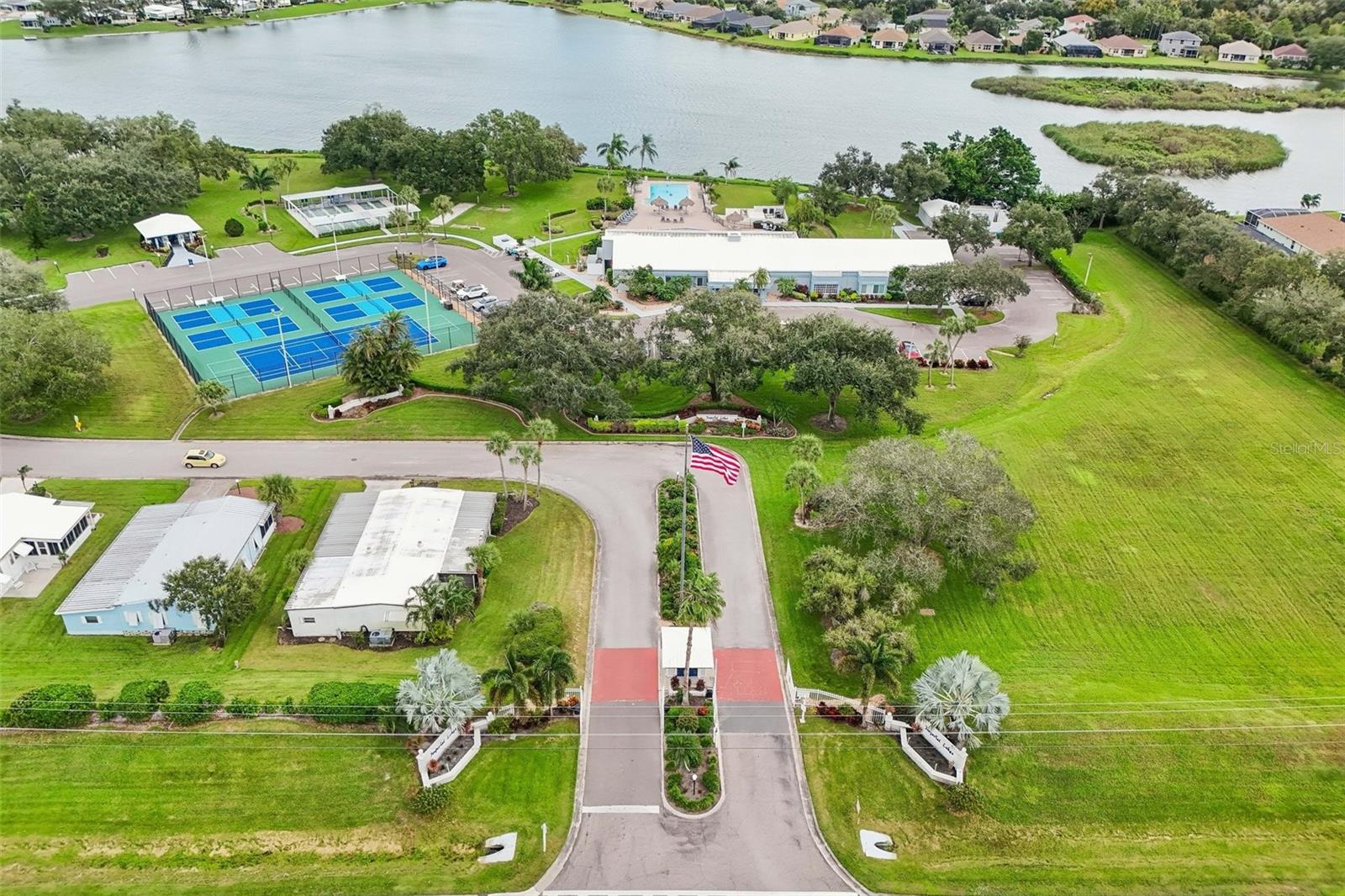 Arial View of Front of Community