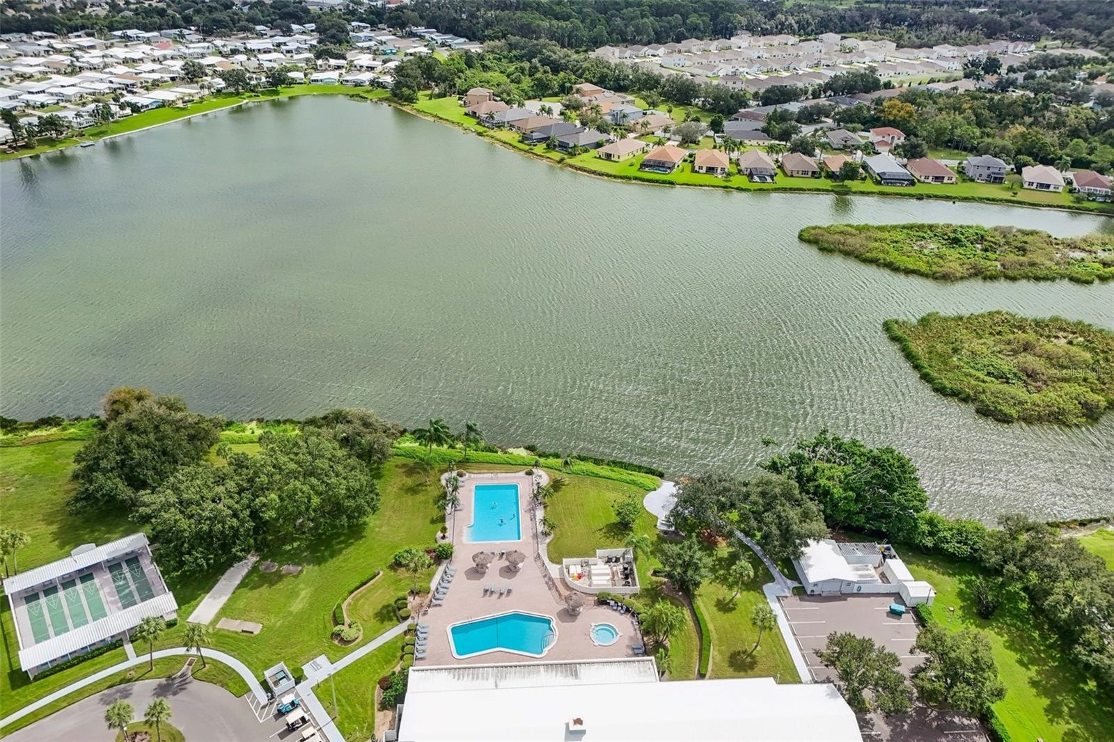Arial View of Imperial Lake from Clubhouse