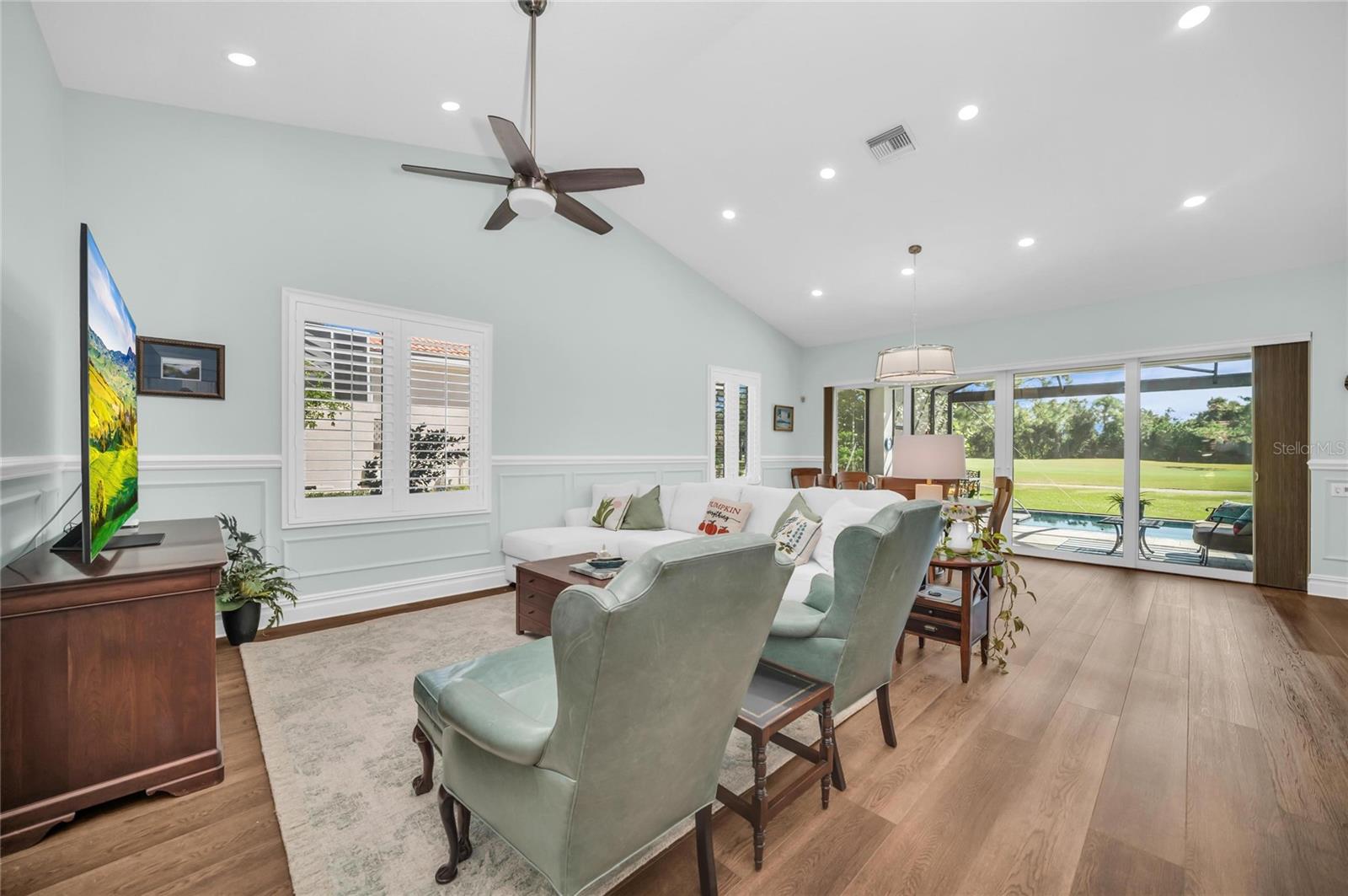 Family room with vaulted ceiling Family room with vaulted ceiling