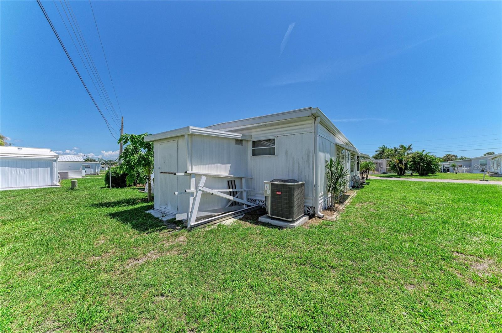 Backyard and utility shed