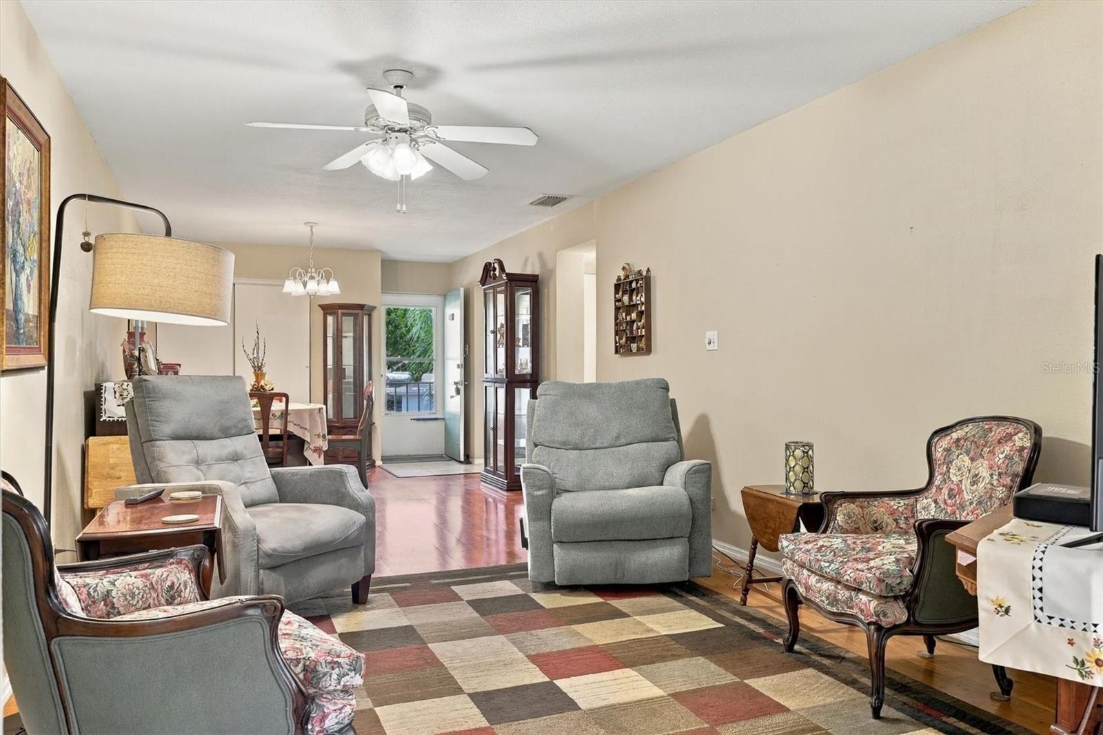 with ceiling fan