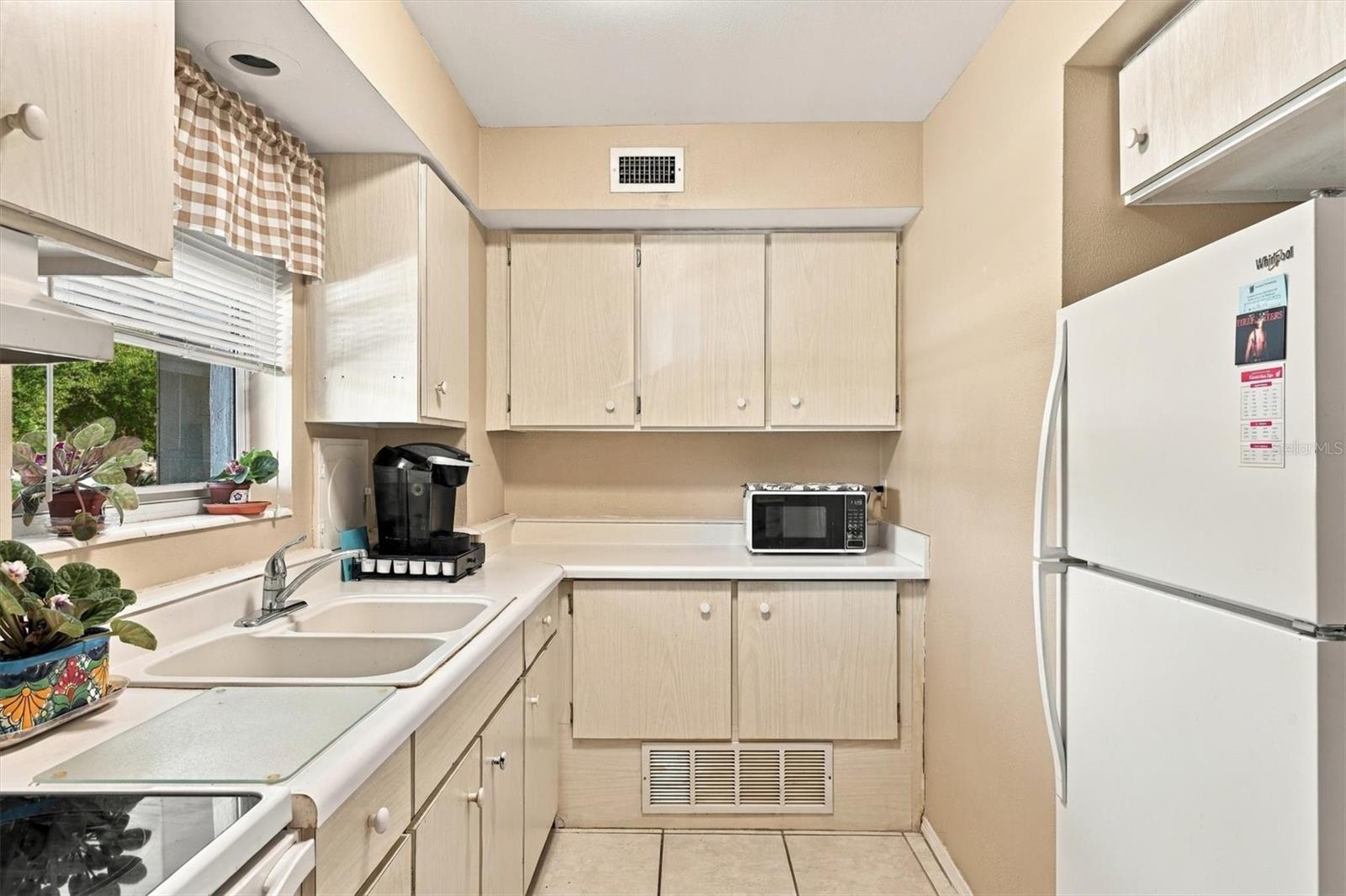 refrigerator in kitchen