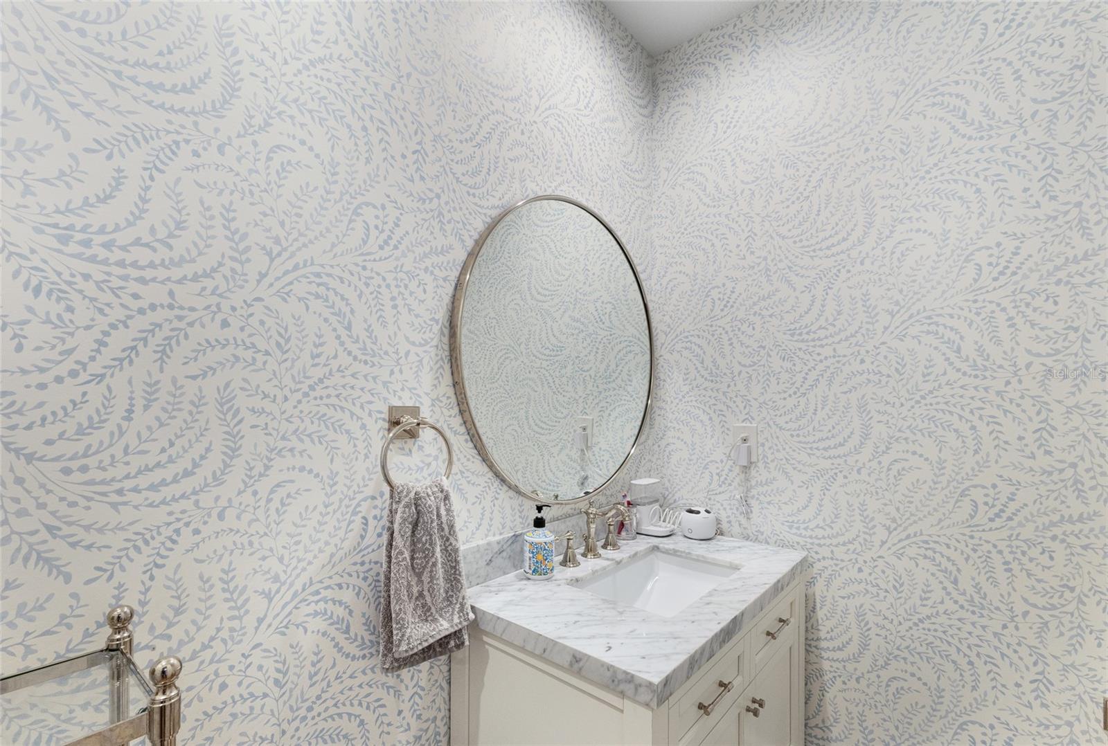 Powder Room in hallway