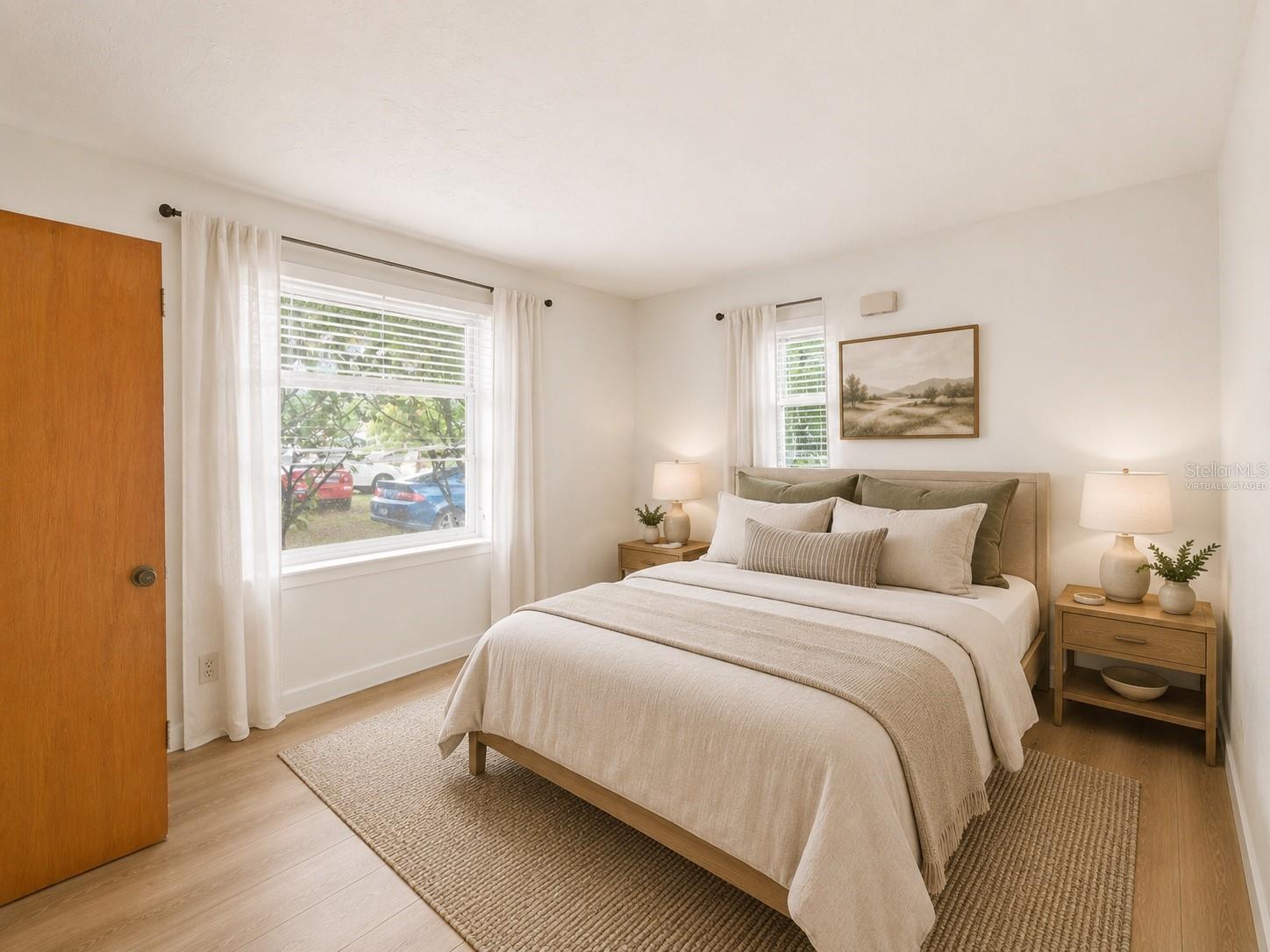 Virtually staged bedroom