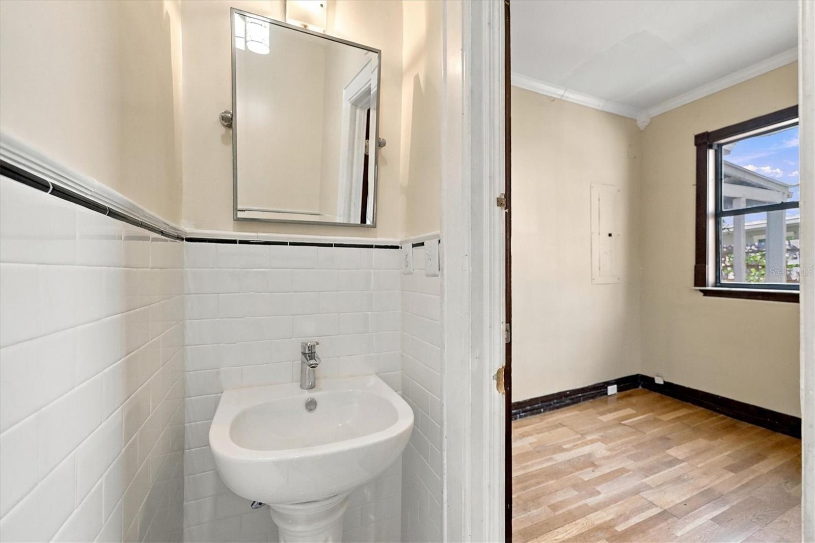 Half bath in office- den