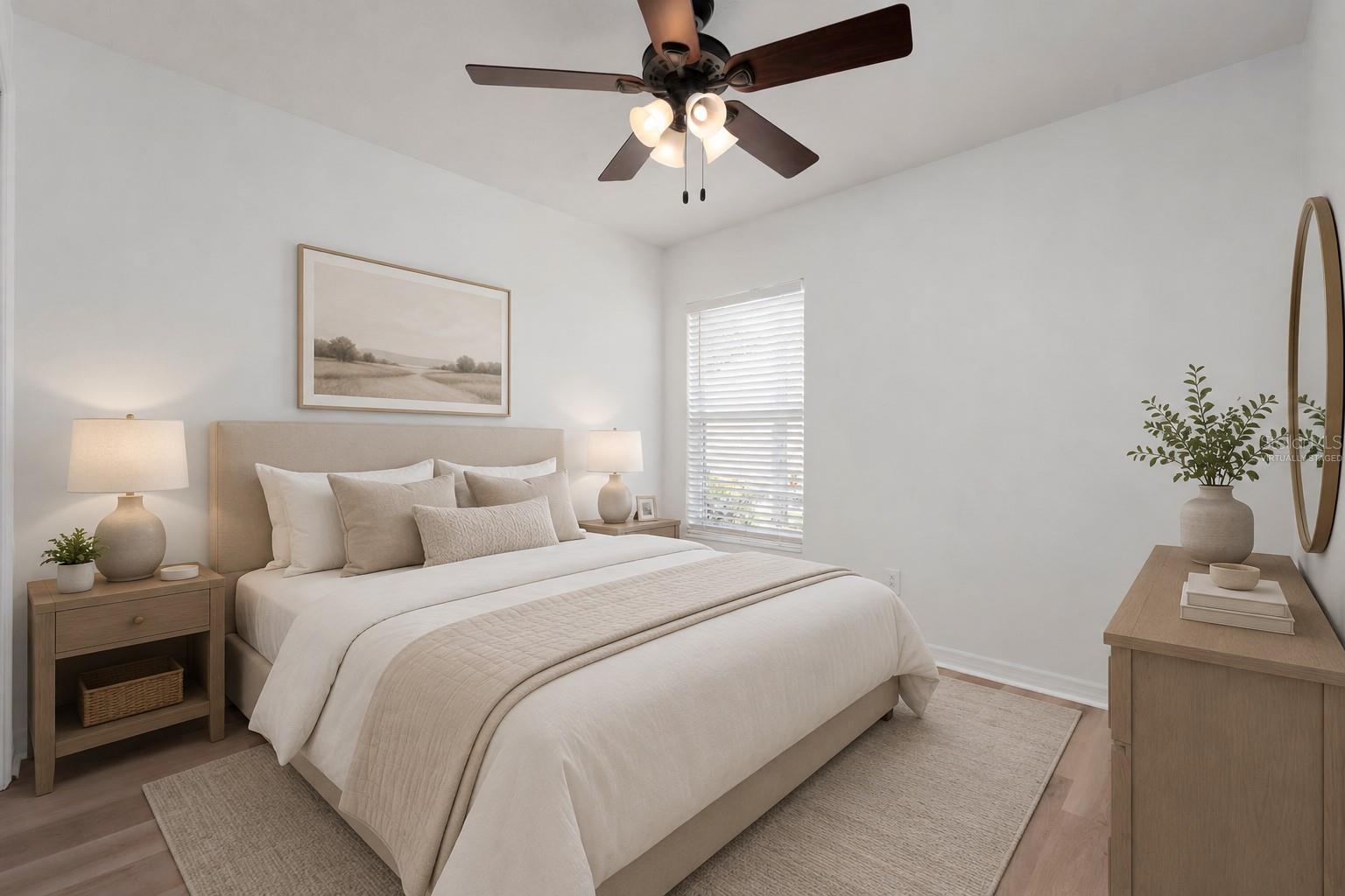 Virtually Staged 3rd Bedroom