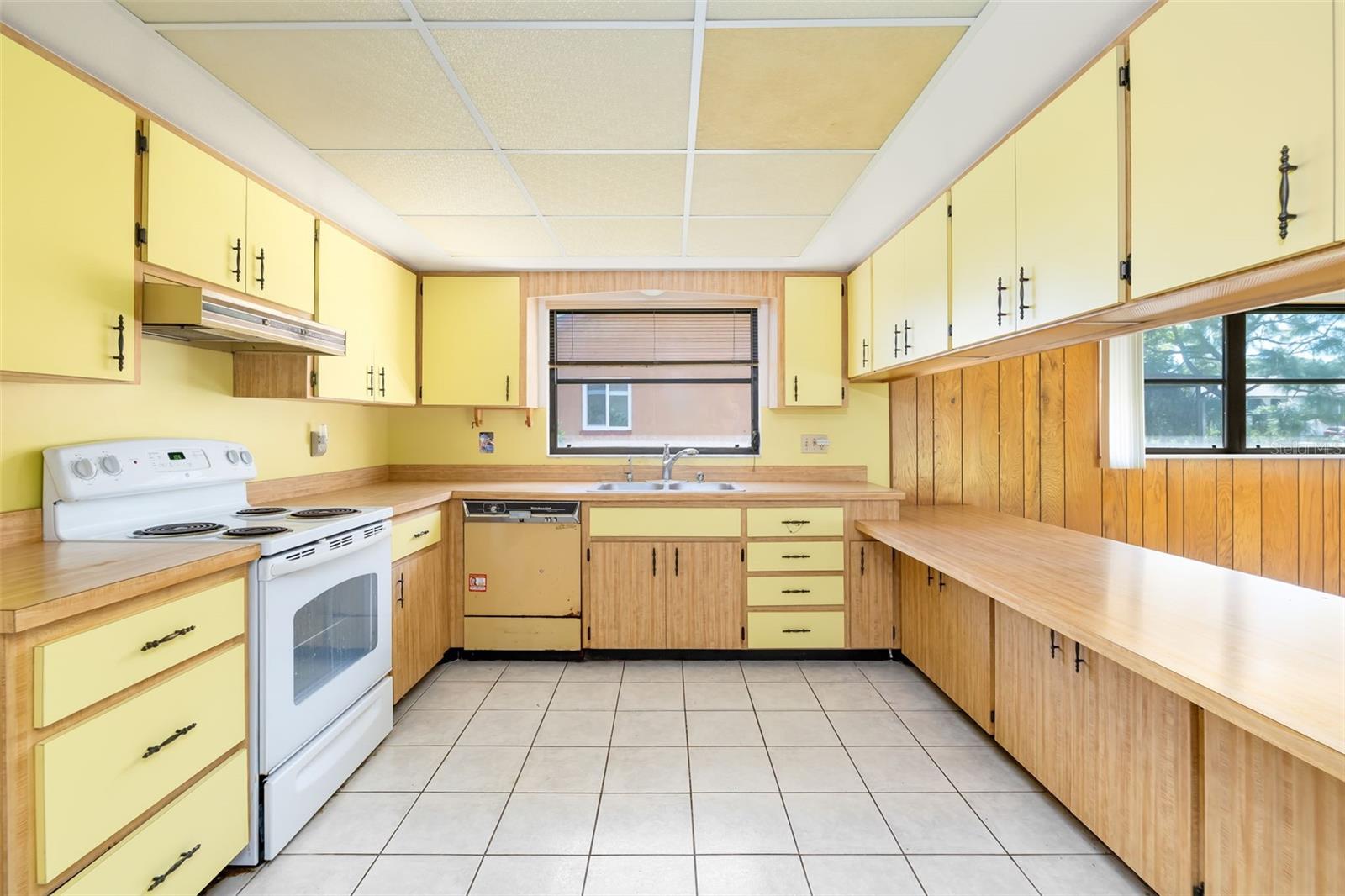 Generous cabinetry and counter space, ready for your vision.