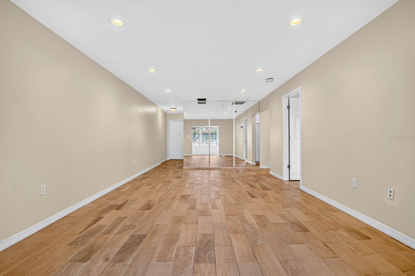 Living/Dining Area to foyer