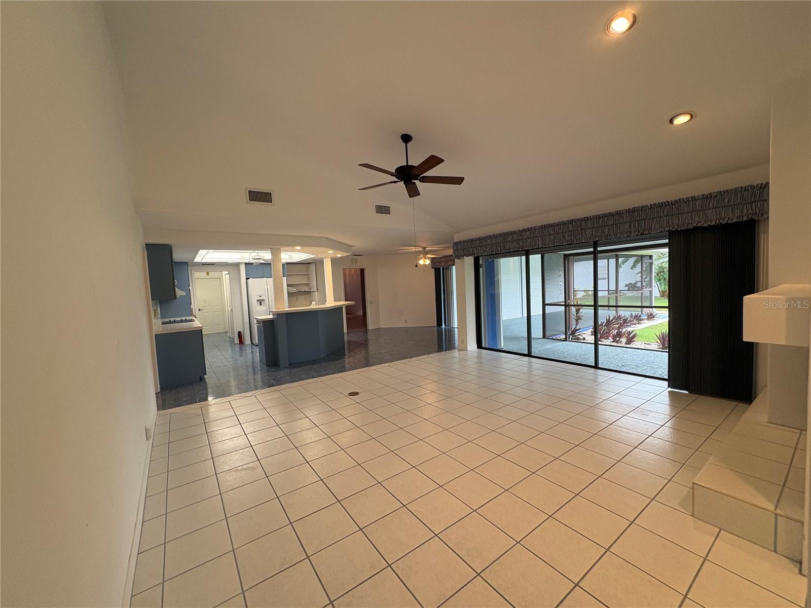 Family room towards Kitchen