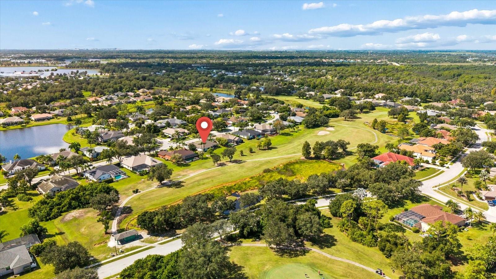 aerial view of home
