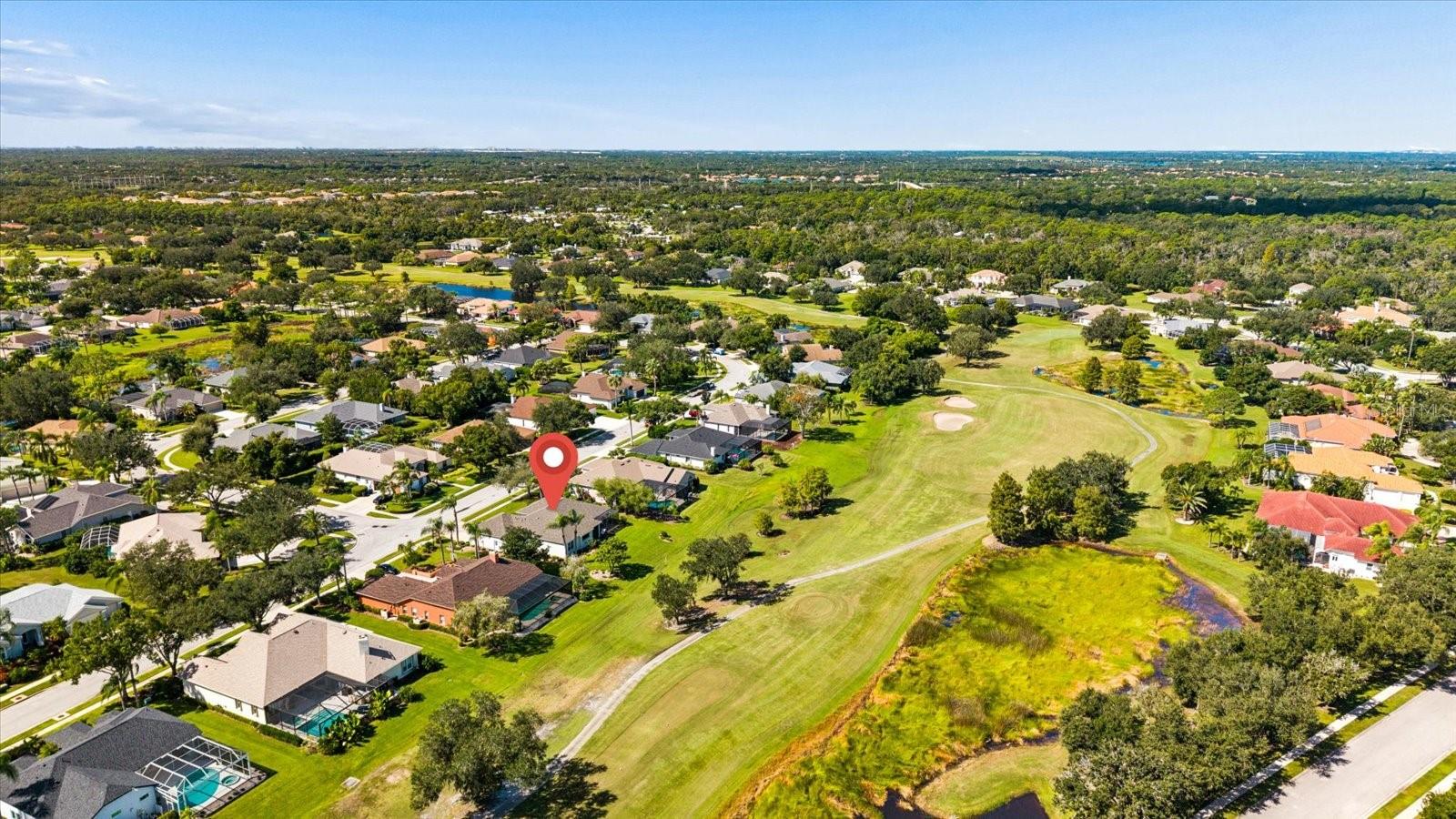 aerial view of home