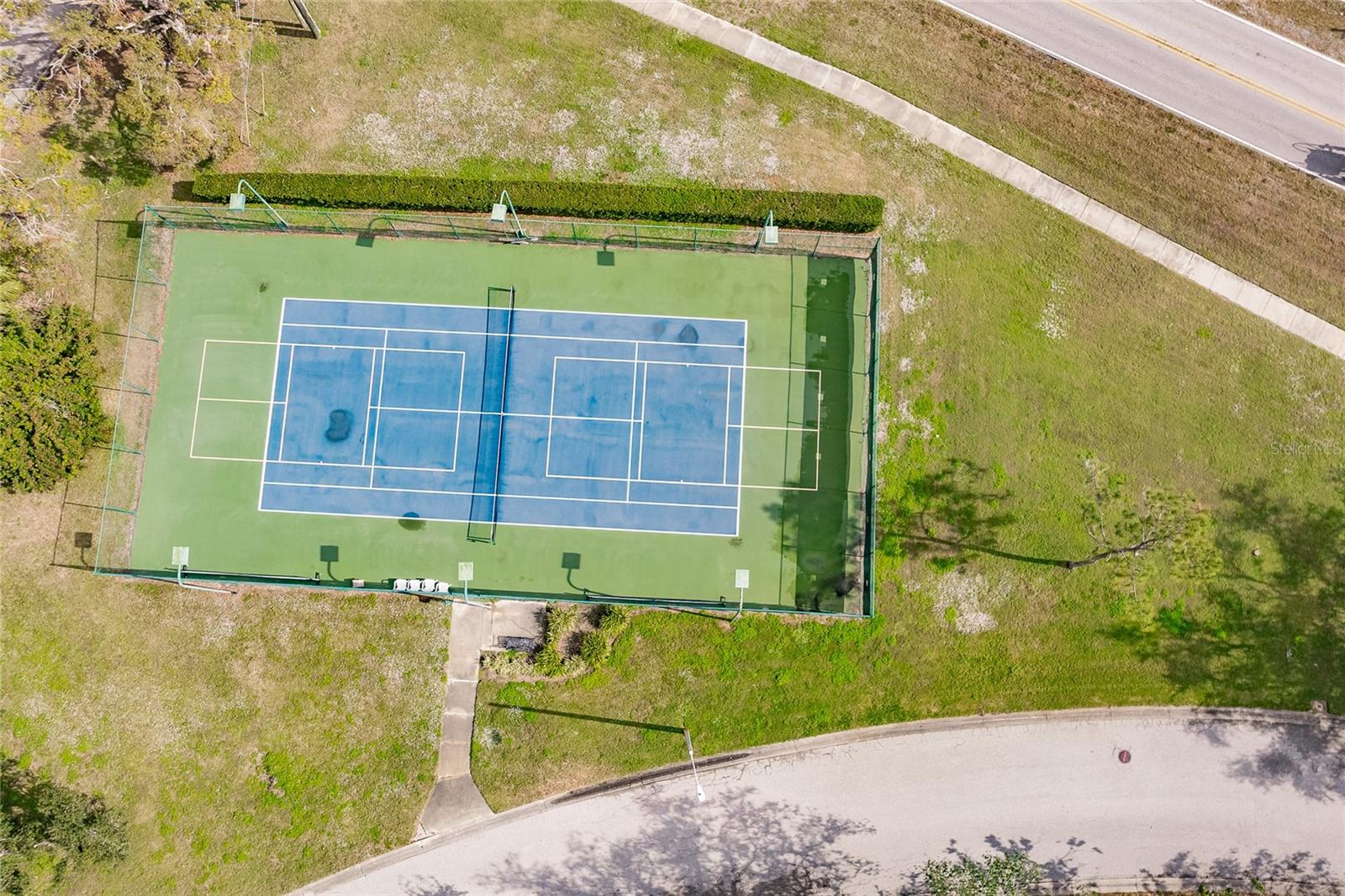 Overhead view of Pickleball/Tennis Court