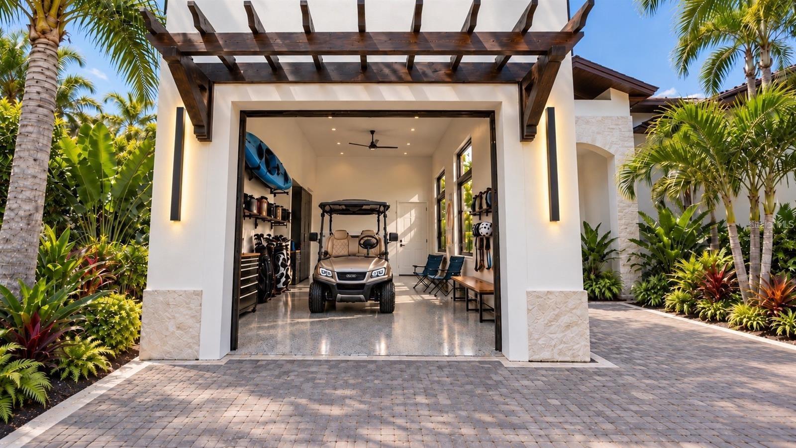 Garage, with virtual staging.