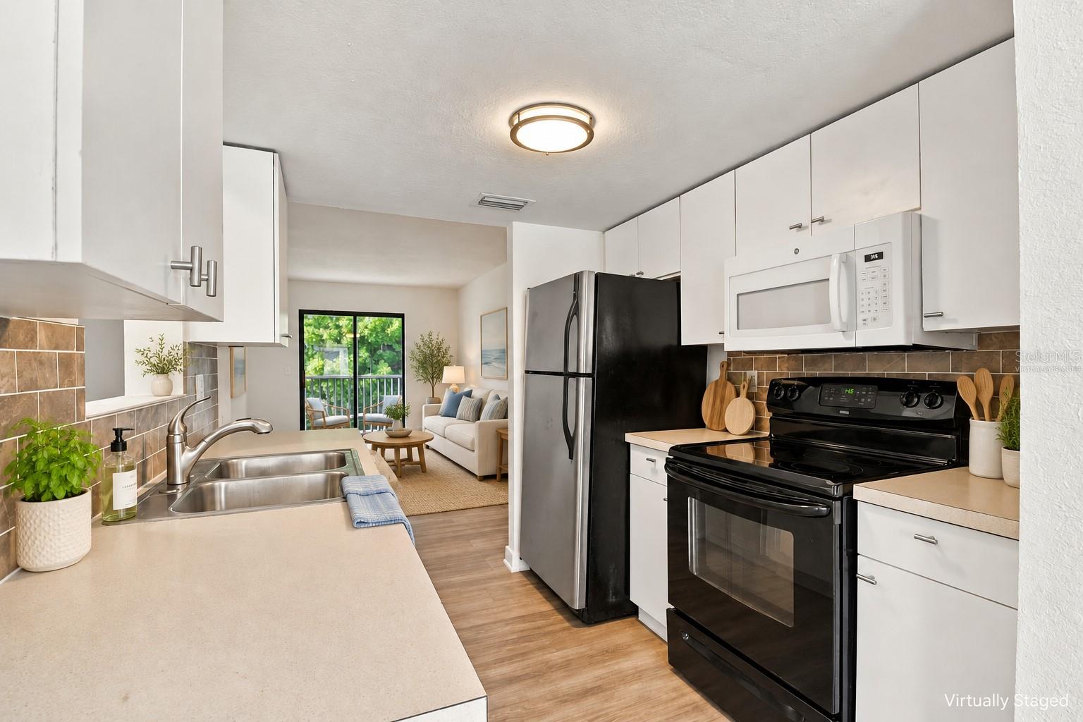 Virtually staged kitchen