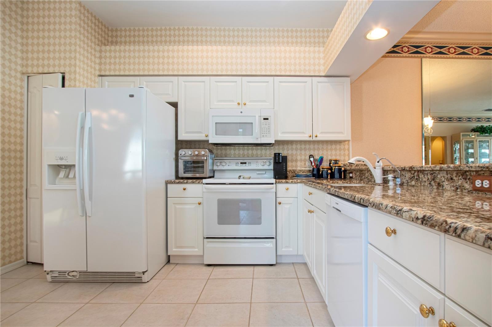 Pass through counter to living room