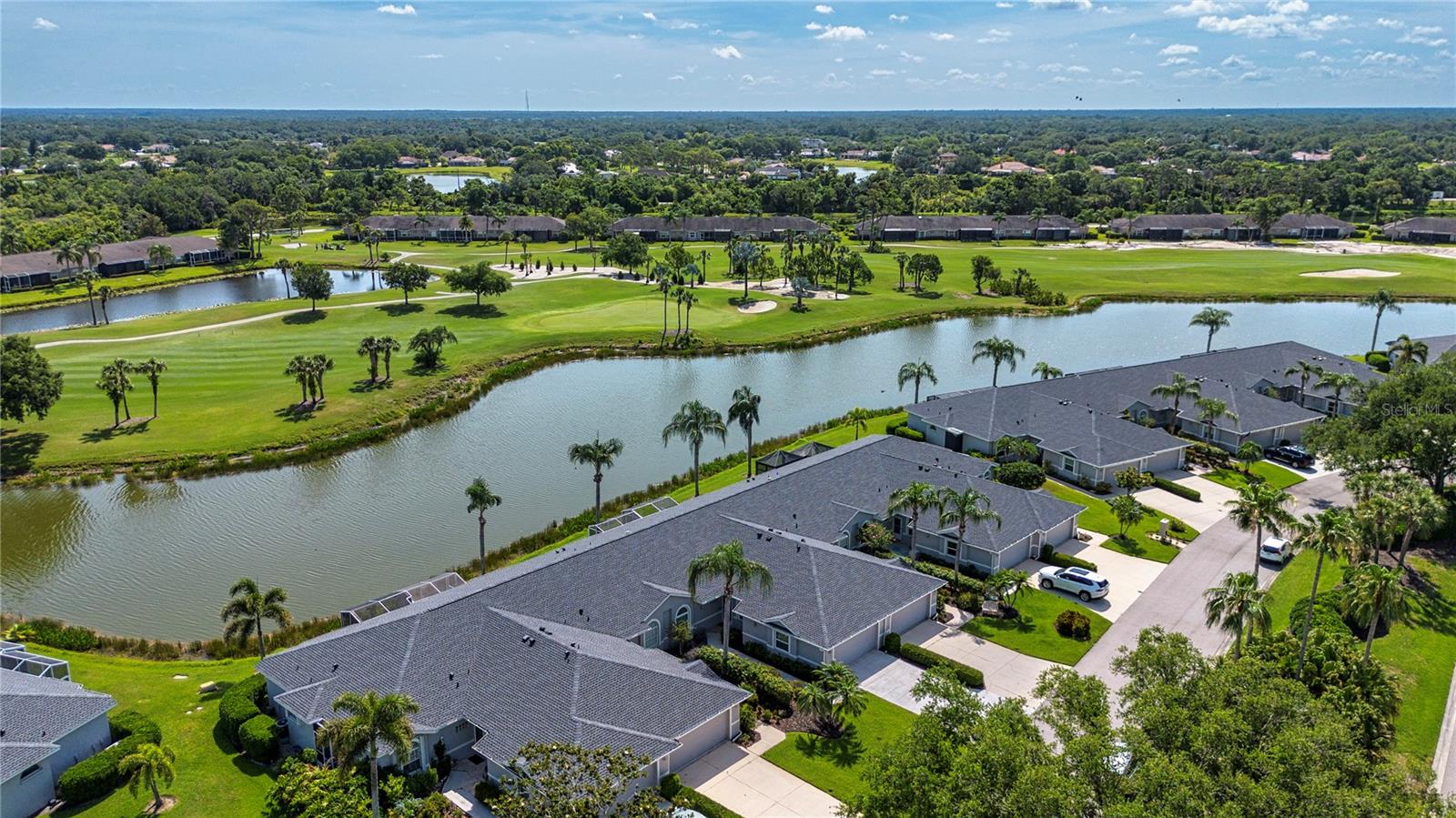 East exposure over the water to the golf course