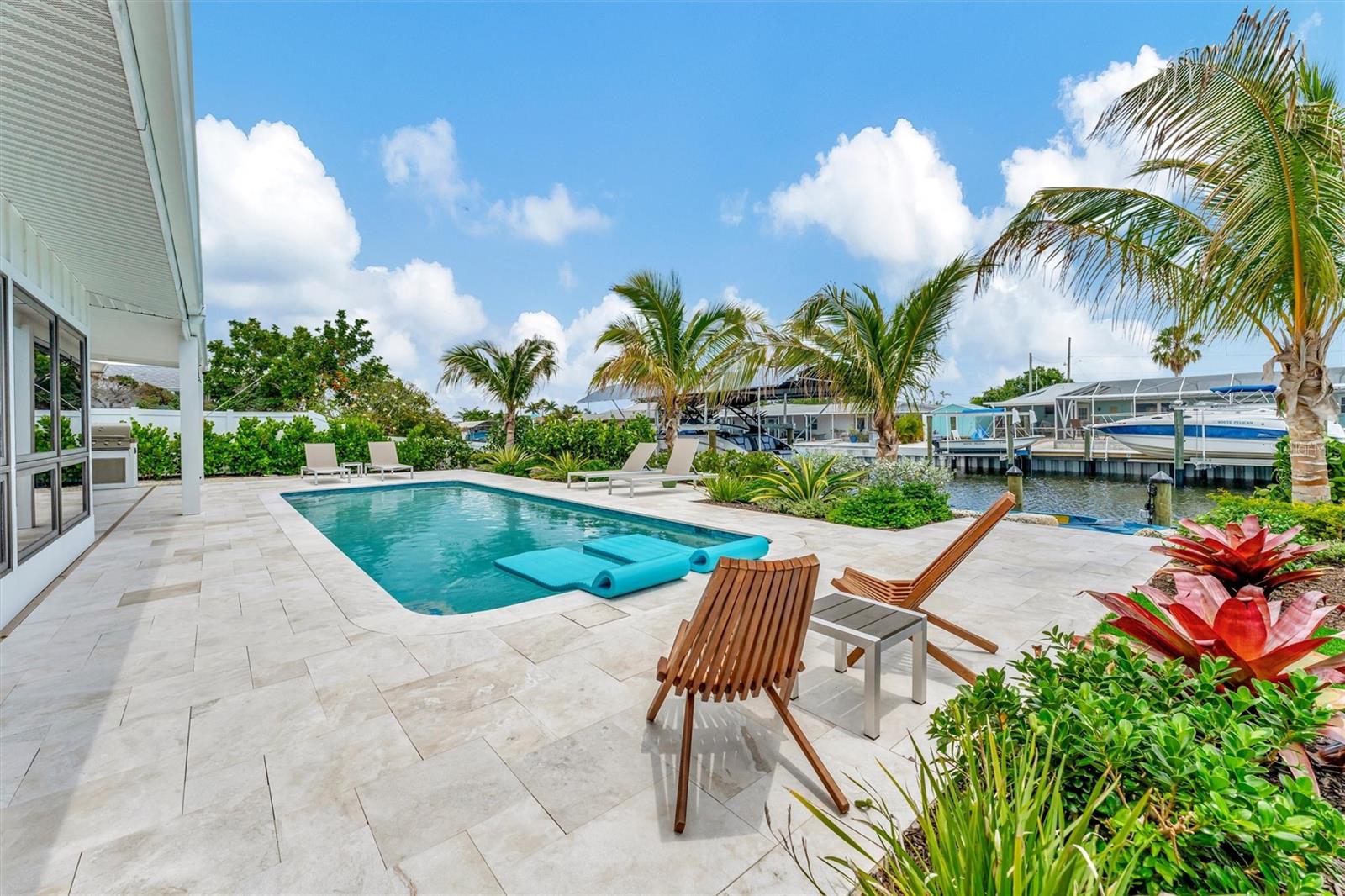 Renovated heated saltwater pool (2022)
