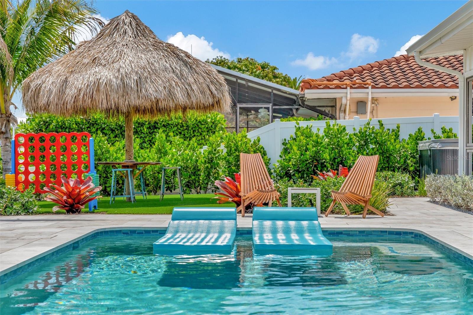 Renovated heated saltwater pool (2022)